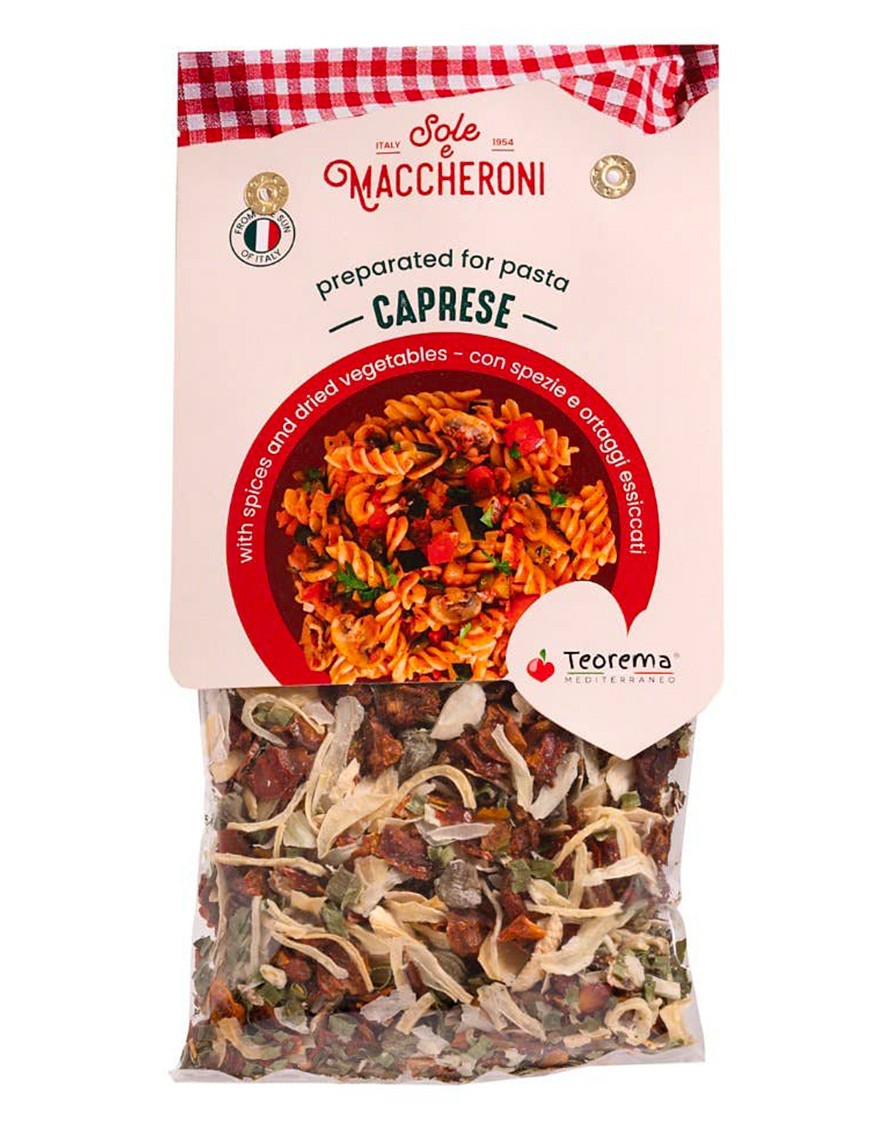 TEOREMA Caprese Pasta Gewürzmischung 50 g I getrocknete Nudelgewürze mit Gemüse – Spaghetti Pasta Nudel Lasagne Bolognese Gewürz – für echt italienische Caprese