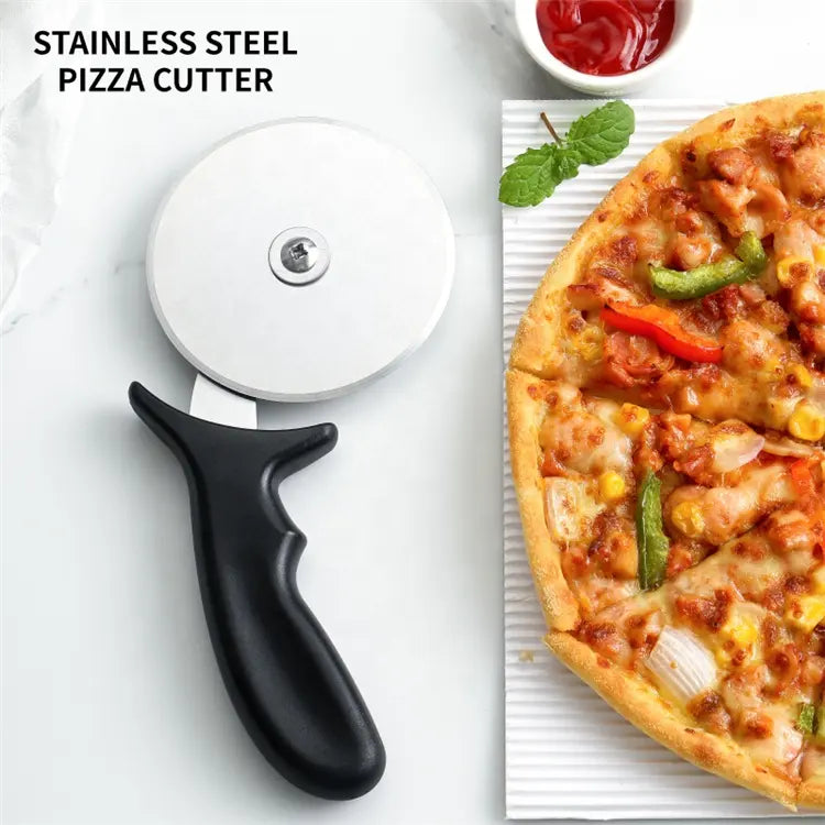Pizzaschneider Profi Pizzaroller Edelstahl Pizzamesser Pizza-Roller 23cm ø